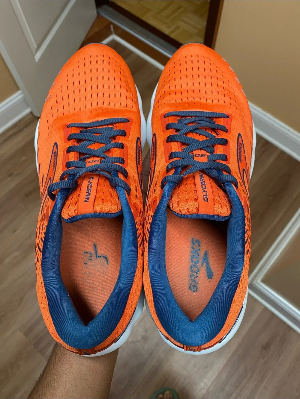 Brooks Glycerin 20 Men's Running Sneakers “Orange/Titan/Flame” Size 12.5 Medium